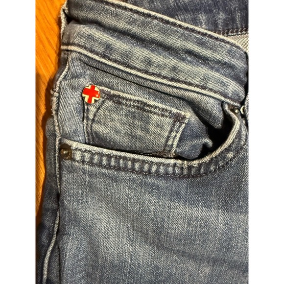 Hudson Jeans Women 27 Flare Mid Rise Stretch Dark Wash Denim Ferris 27x34 - Picture 5 of 12